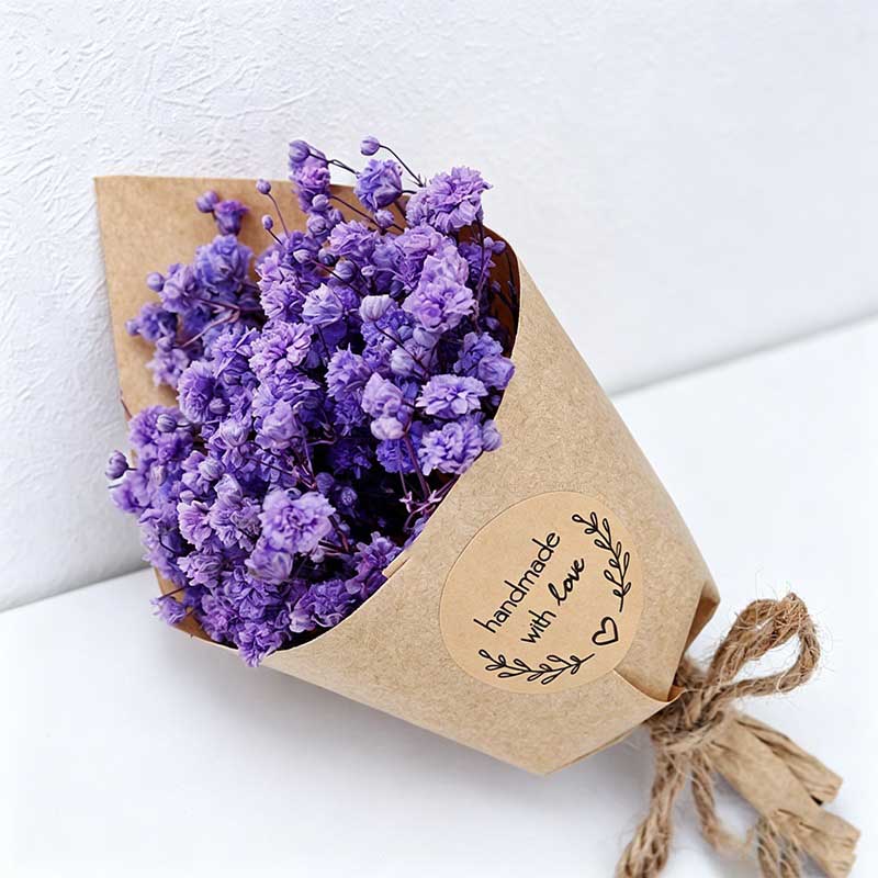 Mini Dried Baby's Breath Flower Bouquet - Preserved Gypsophila Eternal Flower