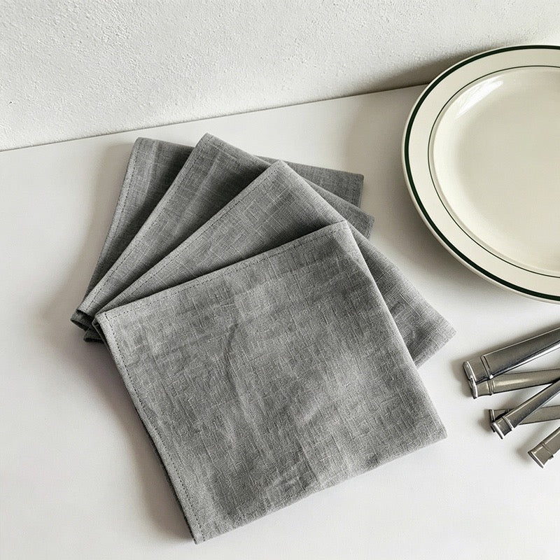 CouldNook Pure Linen Napkin - Premium Rustic Tea Towel (Small)
