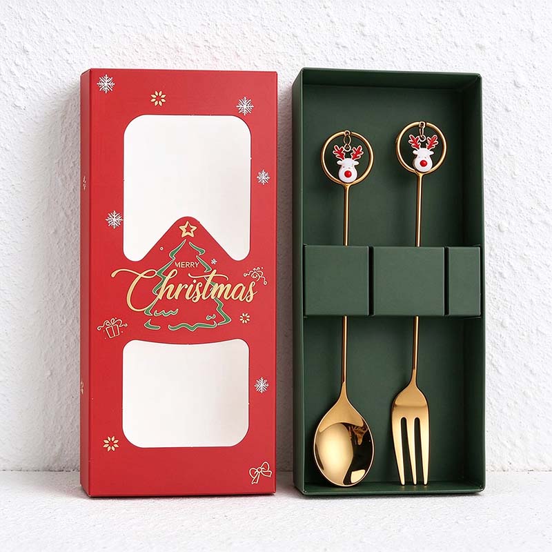CouldNook Christmas Cutlery Set - Character Tops and Decorative Charm Designs