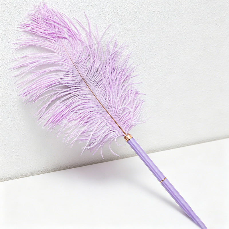 CouldNook Pen-Vintage Ostrich Feather Ballpoint Pen Elegant Gift Pen for Wedding Office Graduation