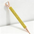 CouldNook Pen-Luxury Large Diamond Top Rhinestone Paved Twist Metal Ballpoint Pen Bling Gift Pen for Office School Wedding(5PCS)