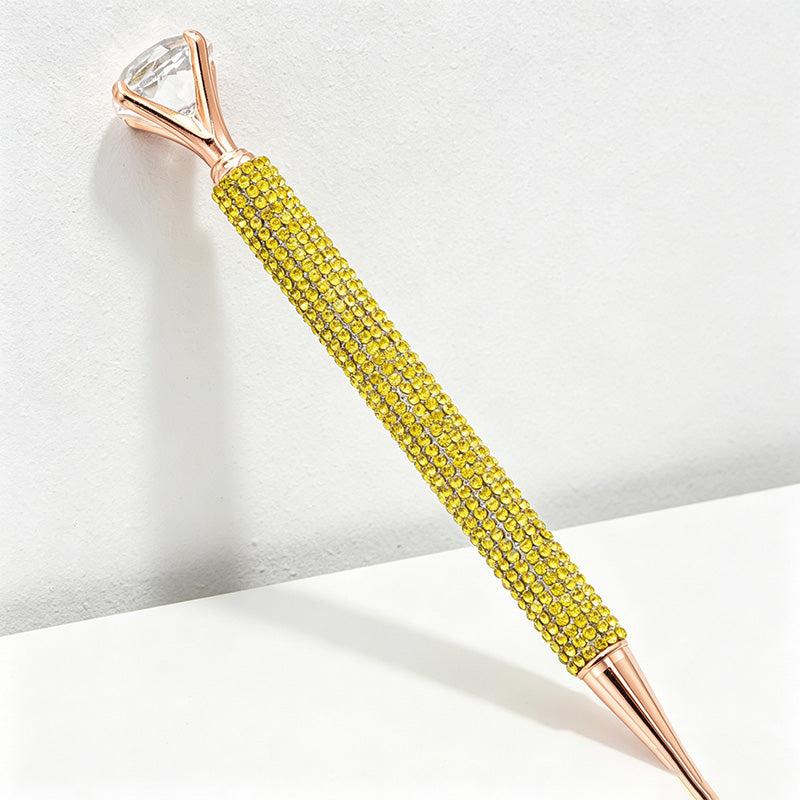 CouldNook Pen-Luxury Large Diamond Top Rhinestone Paved Twist Metal Ballpoint Pen Bling Gift Pen for Office School Wedding(5PCS)