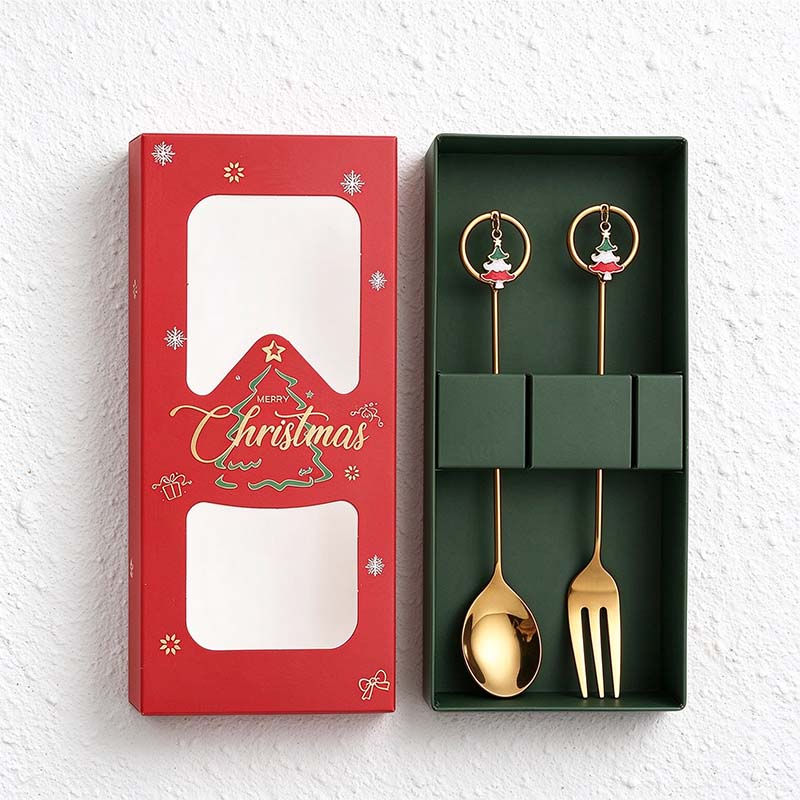 CouldNook Christmas Cutlery Set - Character Tops and Decorative Charm Designs
