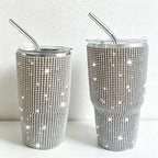 CouldNook 20/30oz Rhinestone Tumbler-Stainless Steel Vacuum Insulated Ice Tumbler with Straw