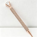 CouldNook Pen-Luxury Large Diamond Top Rhinestone Paved Twist Metal Ballpoint Pen Bling Gift Pen for Office School Wedding(5PCS)