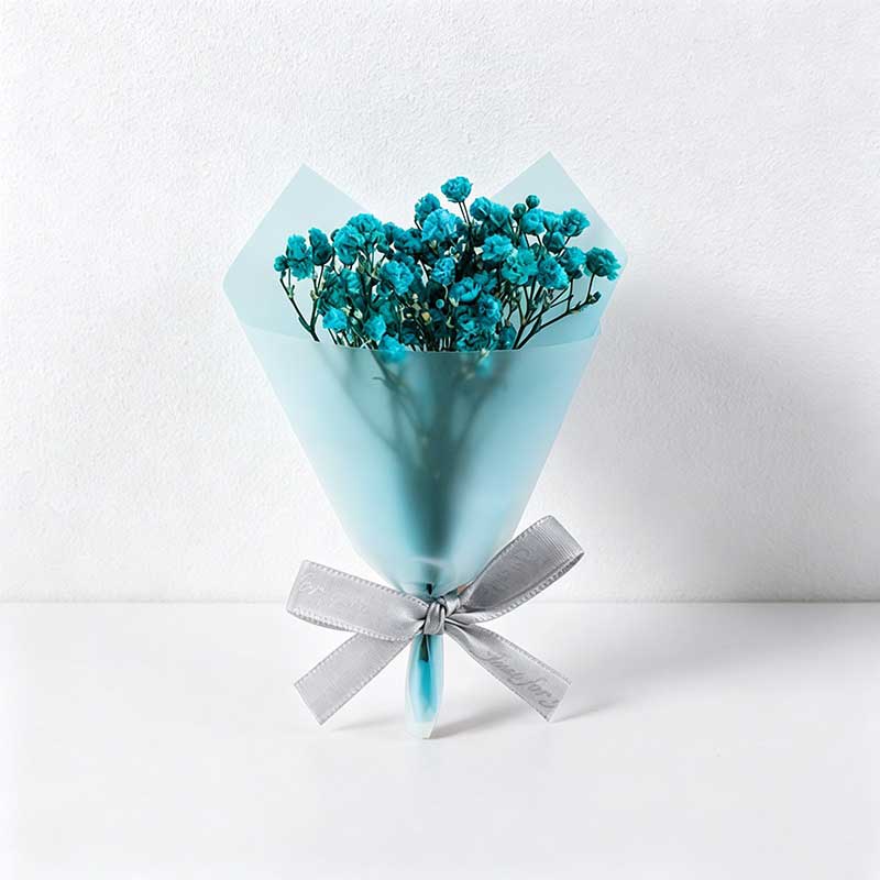 Mini Dried Baby's Breath Flower Bouquet and Soap Rose
