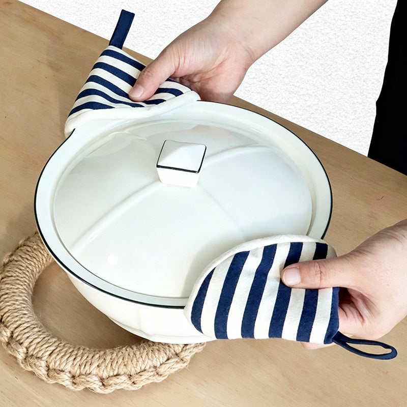 CouldNook Triangle Cotton Pot Holder - Cute Polka Dot Mini Mitt