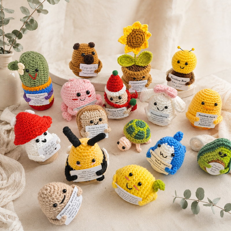 CouldNook Positive Message Figure - Assorted Food and Animal Shapes