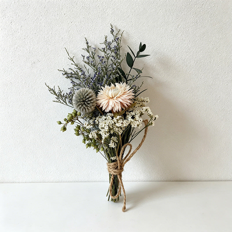 Mini Dried Flower Bouquet, Preserved Gypsophila Rose Baby's Breath Small Bouquet