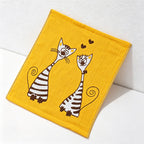 CouldNook Pure Cotton Gauze Cartoon Square Towel - Cute Absorbent Handkerchief