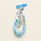 CouldNook Fluffy Pom Lanyard - Crystal Phone Charm