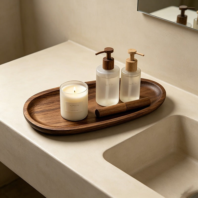 Acacia Wood Teardrop Serving Plates - 2 Sizes for Food, Tea & Stylish Display
