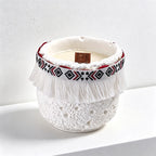 CouldNook Bohemian Fringe Scented Candle - Textured Wabi-Sabi Decor