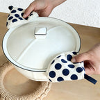 CouldNook Triangle Cotton Pot Holder - Cute Polka Dot Mini Mitt