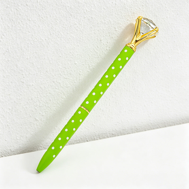 CouldNook Pen-Large Diamond Top Twist Retractable Metal Ballpoint Pen Custom Logo Gift Pen for Office Advertising School