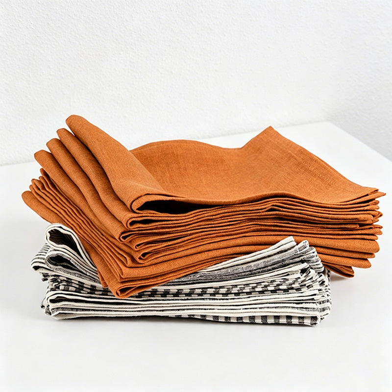 CouldNook 100% Pure Linen Napkin - Premium Rustic Table Cloth