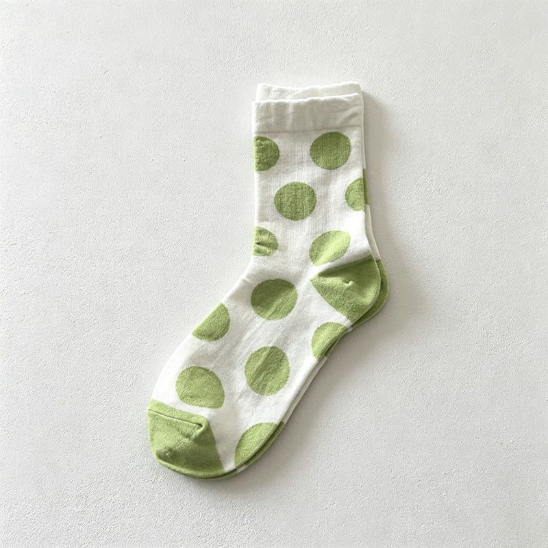 CouldNook Polka Dot Crew Socks - Bold Dot Pattern