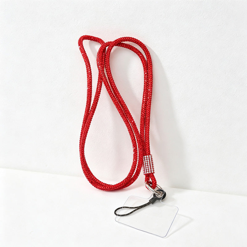 CouldNook Rhinestones Set Neck Phone Lanyard with Figure-Eight Links
