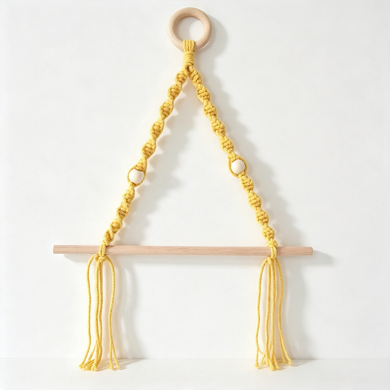 CloudNook Macrame Paper Roll Holder‑Boho Wall Mount Organizer