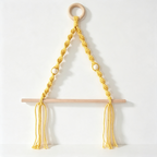 CloudNook Macrame Paper Roll Holder‑Boho Wall Mount Organizer
