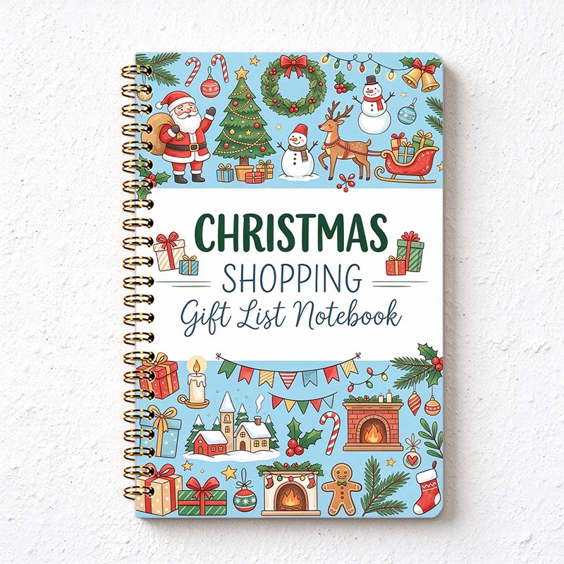 CouldNook Christmas Shopping Planner - Spiral Binding And Gift Budget Pages