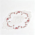 CouldNook French Lace Table Placemat - Rose Embroidered Mat