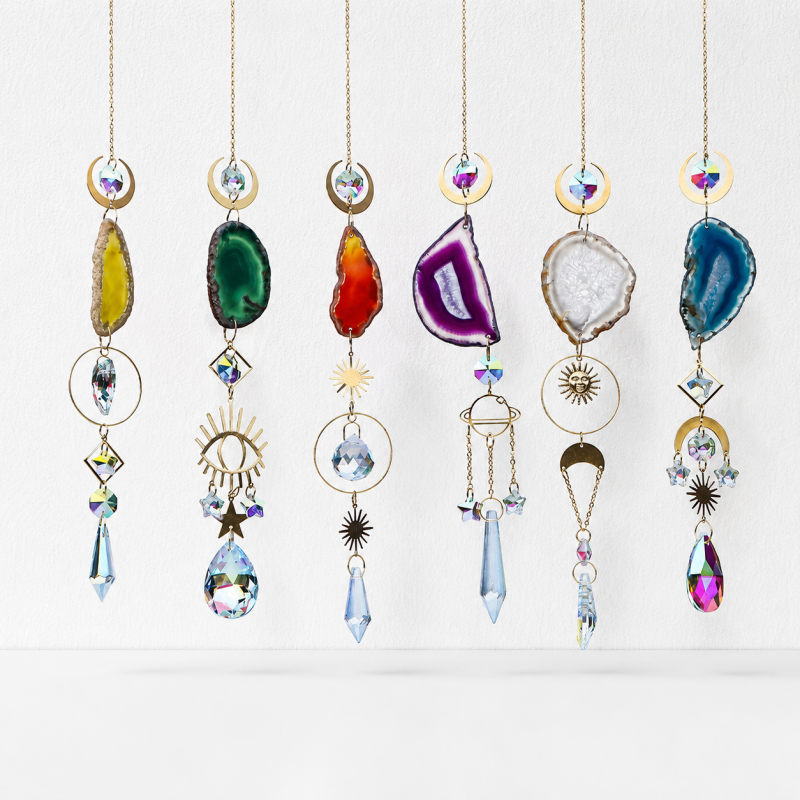 CouldNook Assorted Crystal Suncatcher - Varied Hanging Prism Designs