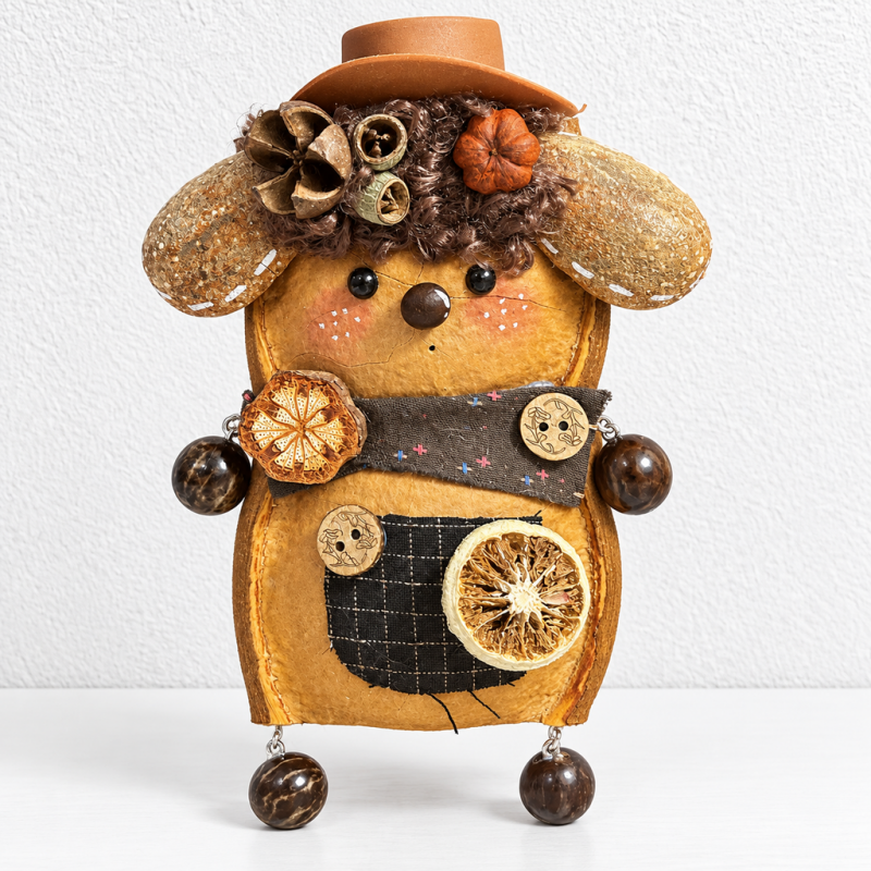 CouldNook Pod Doll Hanging Decoration - Character Faces And Layered Trims