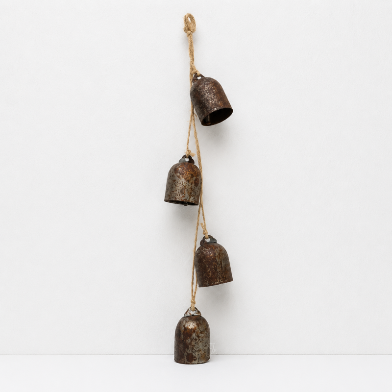 CouldNook Rustic Bell Hanging Strand - Assorted Metal Shapes and Counts