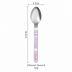 Riveted Table Utensil - Marbled Grips for Dining and Serving