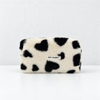 CouldNook Heart Pattern Pouch - Plush Texture and Zip Opening