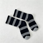 CouldNook Striped Crew Socks-Horizontal Stripe Pattern