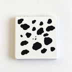 Animal Print Folding Compact Mirror with Square Case