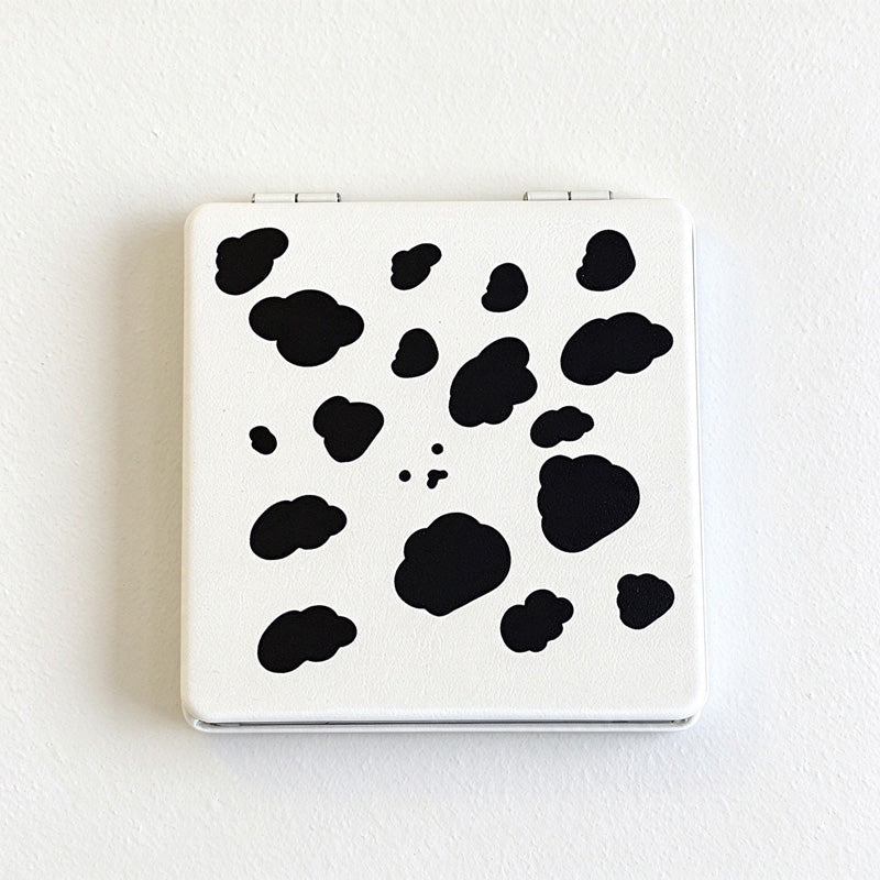 Animal Print Folding Compact Mirror with Square Case