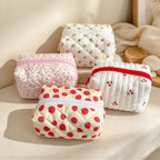 CouldNook Printed Box Makeup Pouch - Fruit Motifs And Folded Corners