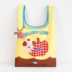 CouldNook Foldable Grocery Shopping Tote - Detachable Plush Charm