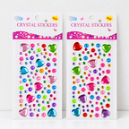 Gem Stickers - Faceted Hearts Stars and Floral Shapes