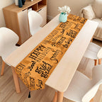 CouldNook Halloween Printed Table Runner‑Tassel Decor Table