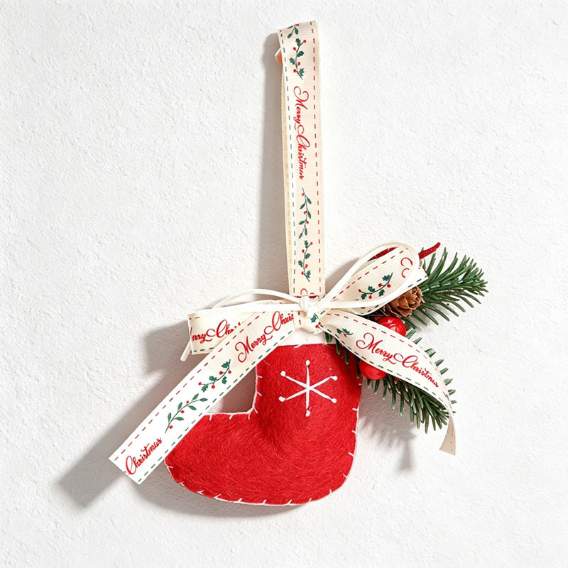CouldNook Christmas Hanging Ornament - Layered Bow and Bell Detail