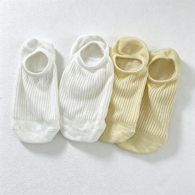 CouldNook Ribbed No-Show Socks-Low Ankle Profile