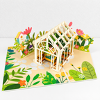 CouldNook Botanical Pop-Up Card - Layered Flowers and Decorative Nature Scenes