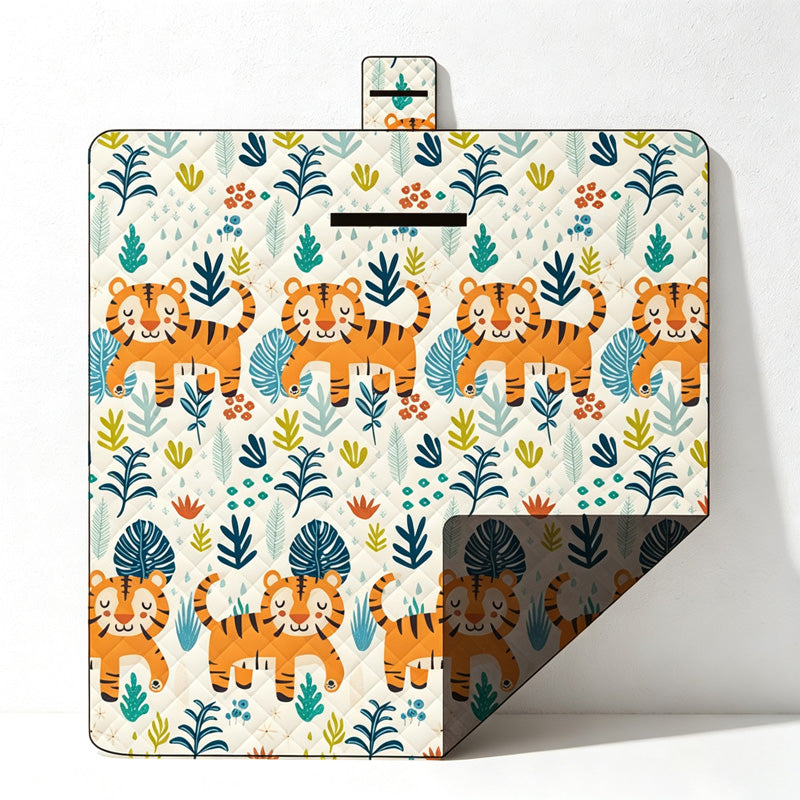 CouldNook Illustrated Game Picnic Mat - Foldable Family Design