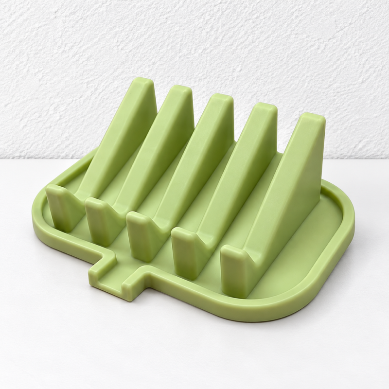 CouldNook Silicone Soap Tray - Five Sloping Ridges and Front Drainage Channel