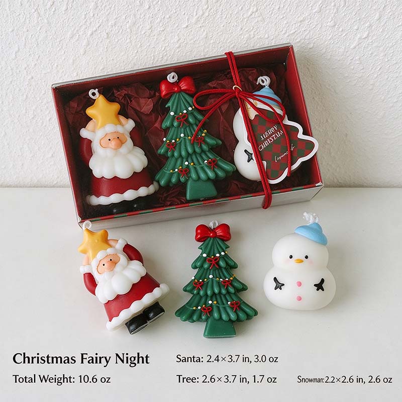 CouldNook Christmas Scented Candle Set - Festive Character Gift