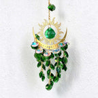 CouldNook Sun And Crescent Suncatcher - Radiating Frame And Suspended Beads