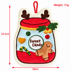 Printed Christmas Hand Towels with Shaped Holiday Scenes