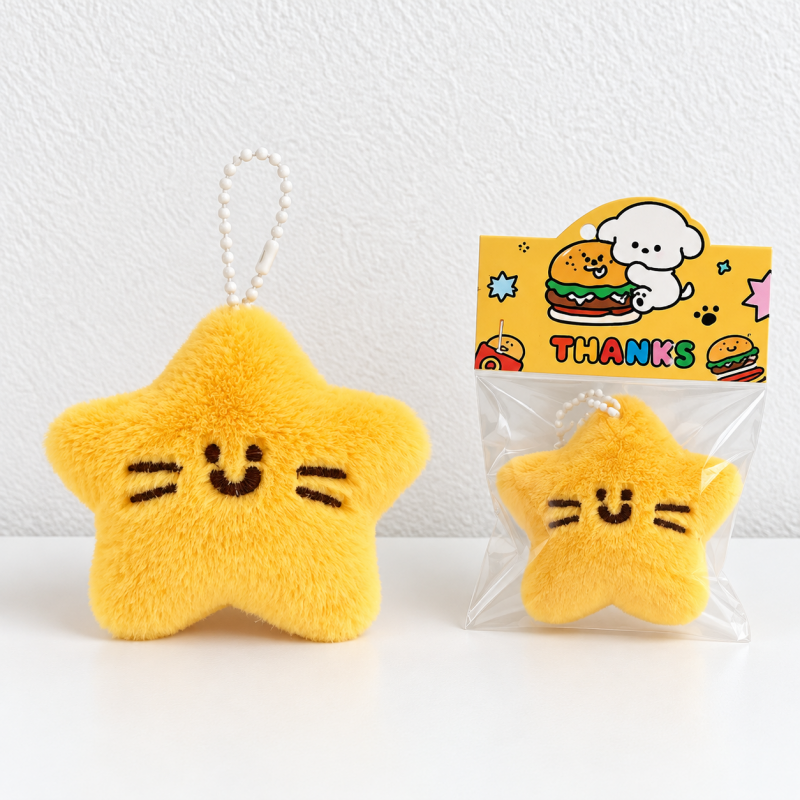 CouldNook Plush Star Charm - Expressive Faces and Playful Character Details