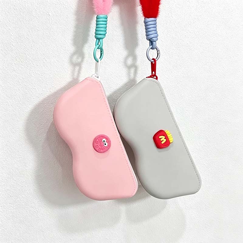 CouldNook Silicone Eyeglass Case - Zip Opening and Textured Wrist Loop