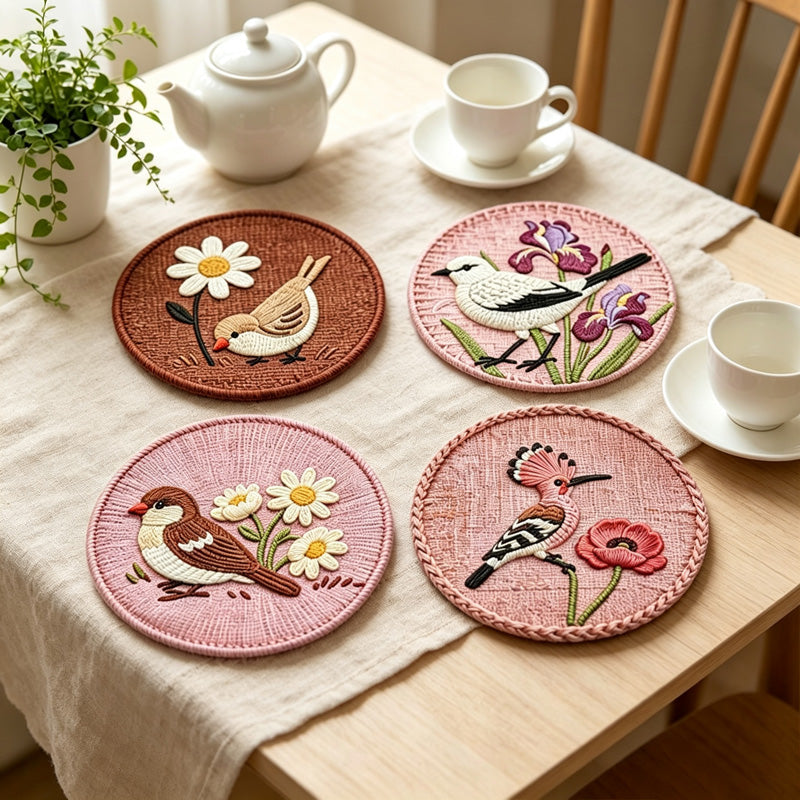 CouldNook Round Printed Placemat - Bird and Floral Designs