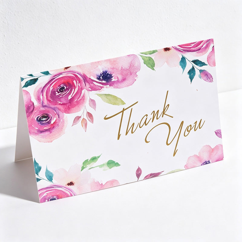 CouldNook Thank You Greeting Card - Floral Border Designs
